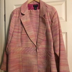 Gorgeous Pink/Multi Suit Maggie Barnes 22/24 W
